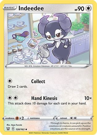 Indeedee (120/163) [Sword & Shield: Battle Styles] Reverse Holofoil