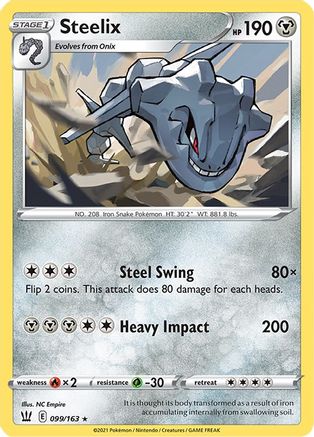 Steelix (099/163) [Sword & Shield: Battle Styles] Reverse Holofoil