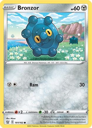 Bronzor (101/163) [Sword & Shield: Battle Styles] Reverse Holofoil