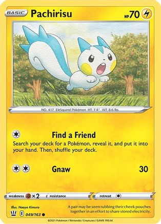 Pachirisu (049/163) [Sword & Shield: Battle Styles] Reverse Holofoil