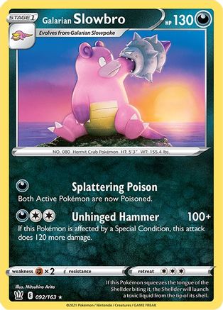 Galarian Slowbro (092/163) [Sword & Shield: Battle Styles] Reverse Holofoil