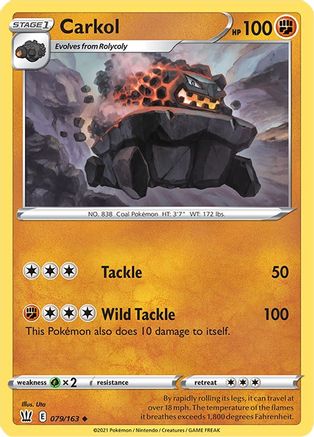Carkol (079/163) [Sword & Shield: Battle Styles] Reverse Holofoil
