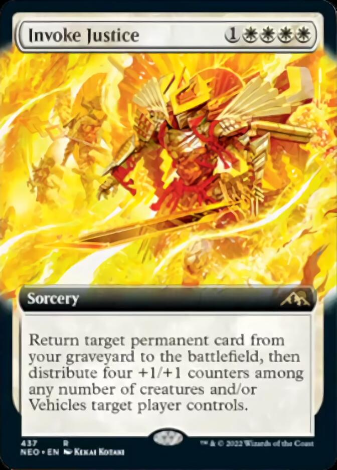 Invoke Justice (Extended Art) [Kamigawa: Neon Dynasty] Foil