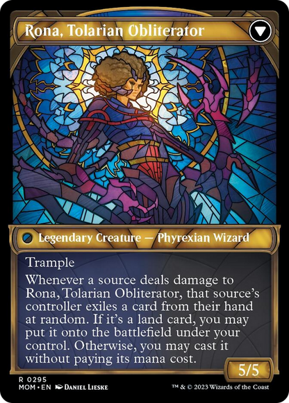 Rona, Herald of Invasion // Rona, Tolarian Obliterator (Showcase Planar Booster Fun) [March of the Machine] Foil