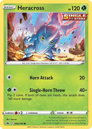 Heracross (006/198) [Sword & Shield: Chilling Reign] Reverse Holofoil