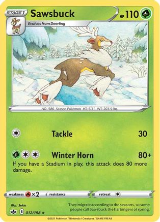 Sawsbuck (012/198) [Sword & Shield: Chilling Reign] Reverse Holofoil