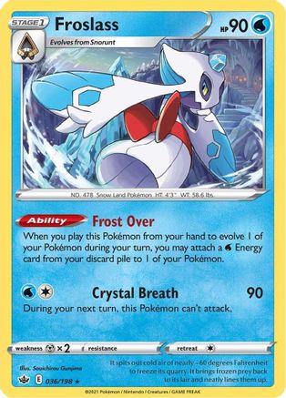 Froslass (036/198) [Sword & Shield: Chilling Reign] Reverse Holofoil