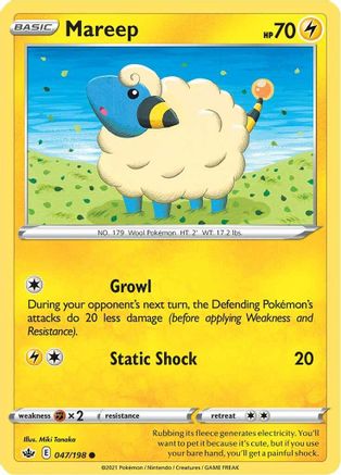 Mareep (047/198) [Sword & Shield: Chilling Reign] Reverse Holofoil