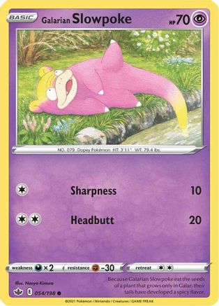 Galarian Slowpoke (054/198) [Sword & Shield: Chilling Reign] Reverse Holofoil