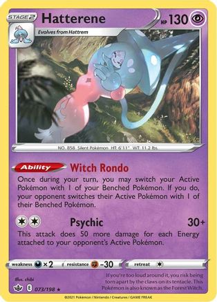 Hatterene (073/198) [Sword & Shield: Chilling Reign] Reverse Holofoil