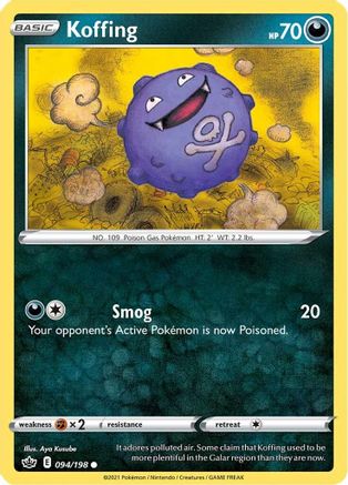Koffing (094/198) [Sword & Shield: Chilling Reign] Reverse Holofoil