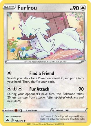 Furfrou (126/198) [Sword & Shield: Chilling Reign] Reverse Holofoil