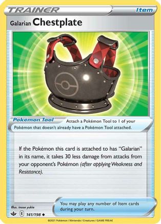 Galarian Chestplate (141/198) [Sword & Shield: Chilling Reign] Reverse Holofoil
