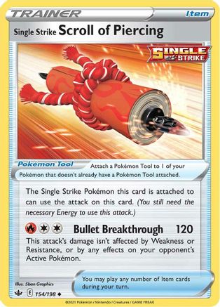 Single Strike Scroll of Piercing (154/198) [Sword & Shield: Chilling Reign] Reverse Holofoil