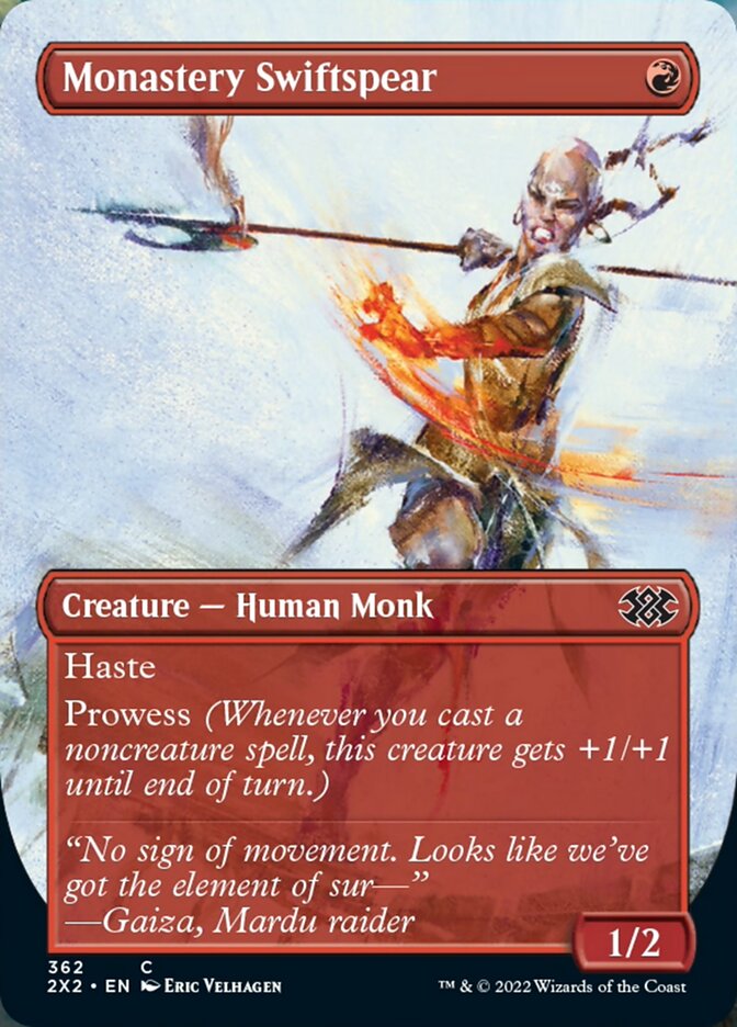 Monastery Swiftspear (Borderless Alternate Art) [Double Masters 2022] Foil