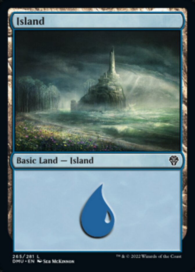 Island (265) [Dominaria United] Foil