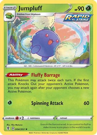 Jumpluff (004/203) [Sword & Shield: Evolving Skies] Reverse Holofoil