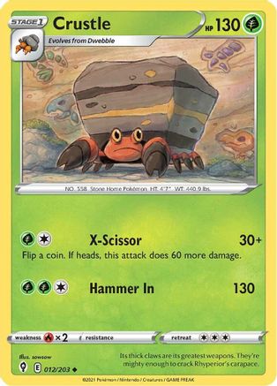 Crustle (012/203) [Sword & Shield: Evolving Skies] Reverse Holofoil