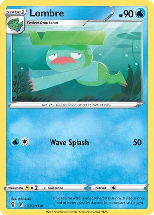 Lombre (033/203) [Sword & Shield: Evolving Skies] Reverse Holofoil