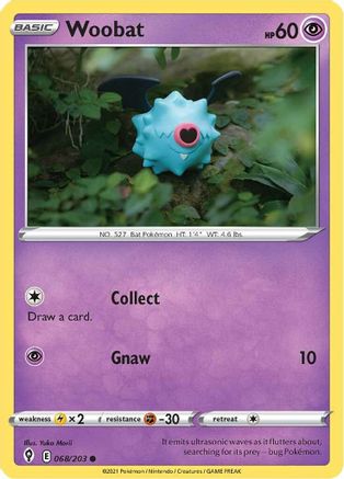 Woobat (068/203) [Sword & Shield: Evolving Skies] Reverse Holofoil