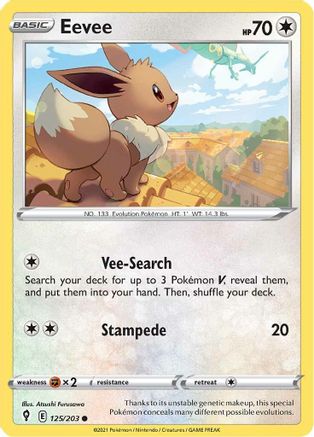 Eevee (125/203) [Sword & Shield: Evolving Skies] Reverse Holofoil
