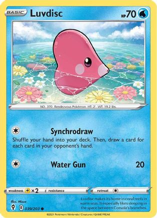 Luvdisc (039/203) [Sword & Shield: Evolving Skies] Reverse Holofoil