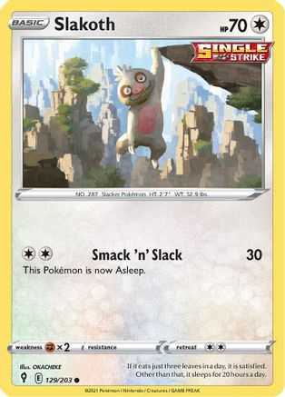 Slakoth (129/203) [Sword & Shield: Evolving Skies] Reverse Holofoil
