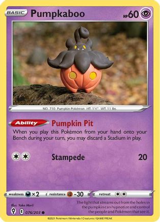 Pumpkaboo (076/203) [Sword & Shield: Evolving Skies] Reverse Holofoil