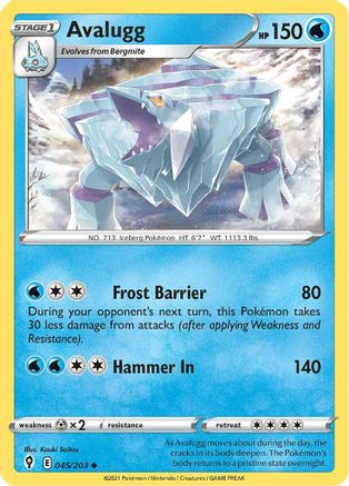 Avalugg (045/203) [Sword & Shield: Evolving Skies] Reverse Holofoil
