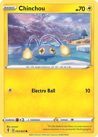 Chinchou (052/203) [Sword & Shield: Evolving Skies] Reverse Holofoil
