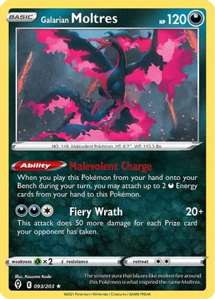 Galarian Moltres (093/203) [Sword & Shield: Evolving Skies] Reverse Holofoil