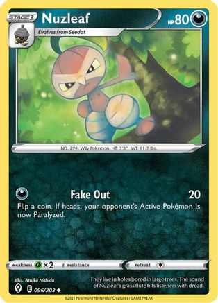 Nuzleaf (096/203) [Sword & Shield: Evolving Skies] Reverse Holofoil
