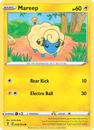 Mareep (054/203) [Sword & Shield: Evolving Skies] Reverse Holofoil