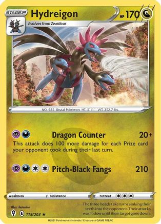 Hydreigon (115/203) [Sword & Shield: Evolving Skies] Reverse Holofoil