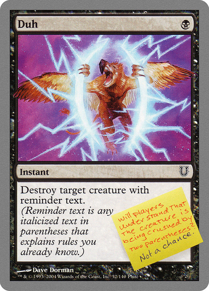 Duh [Unhinged] Foil