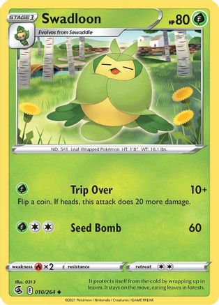 Swadloon (010/264) [Sword & Shield: Fusion Strike] Reverse Holofoil