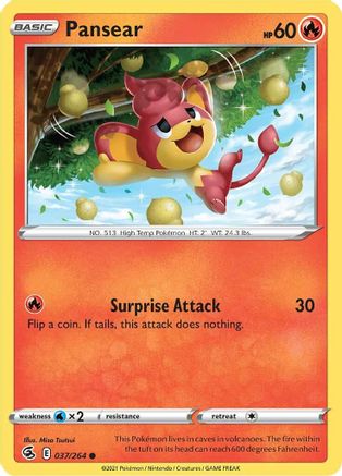 Pansear (037/264) [Sword & Shield: Fusion Strike] Reverse Holofoil
