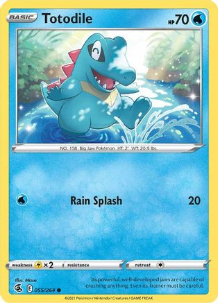 Totodile (055/264) [Sword & Shield: Fusion Strike] Reverse Holofoil