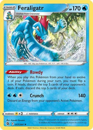 Feraligatr (057/264) [Sword & Shield: Fusion Strike] Reverse Holofoil