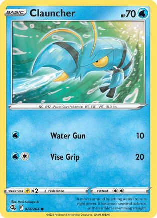Clauncher (074/264) [Sword & Shield: Fusion Strike] Reverse Holofoil