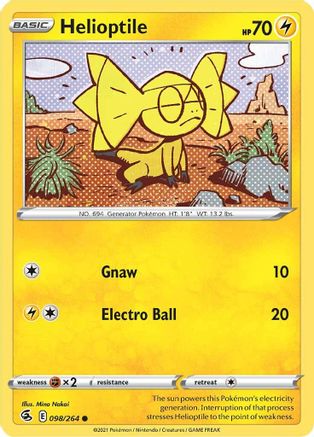 Helioptile (098/264) [Sword & Shield: Fusion Strike] Reverse Holofoil