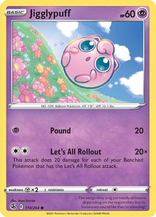 Jigglypuff (110/264) [Sword & Shield: Fusion Strike] Reverse Holofoil
