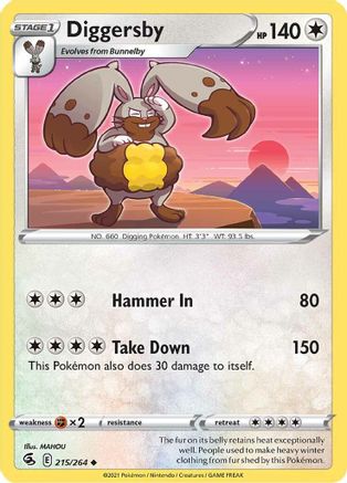 Diggersby (215/264) [Sword & Shield: Fusion Strike] Reverse Holofoil