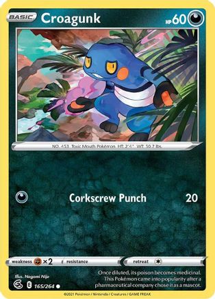 Croagunk (165/264) [Sword & Shield: Fusion Strike] Reverse Holofoil