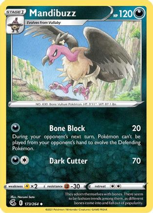Mandibuzz (173/264) [Sword & Shield: Fusion Strike] Reverse Holofoil