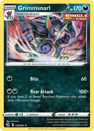 Grimmsnarl (178/264) [Sword & Shield: Fusion Strike] Reverse Holofoil
