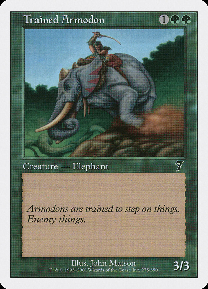 Trained Armodon [Seventh Edition] Foil