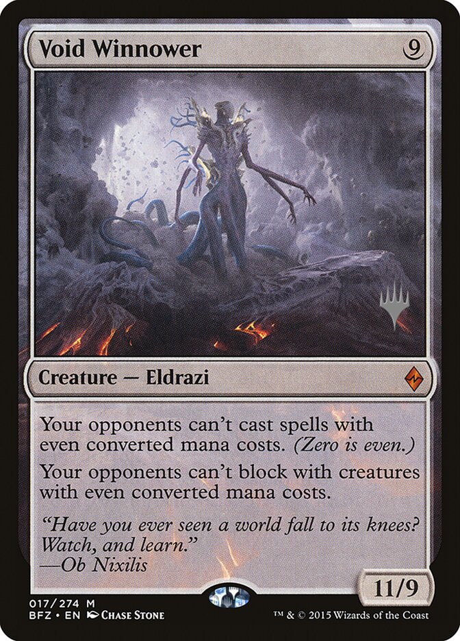 Void Winnower (Promo Pack) [Battle for Zendikar Promos] Foil