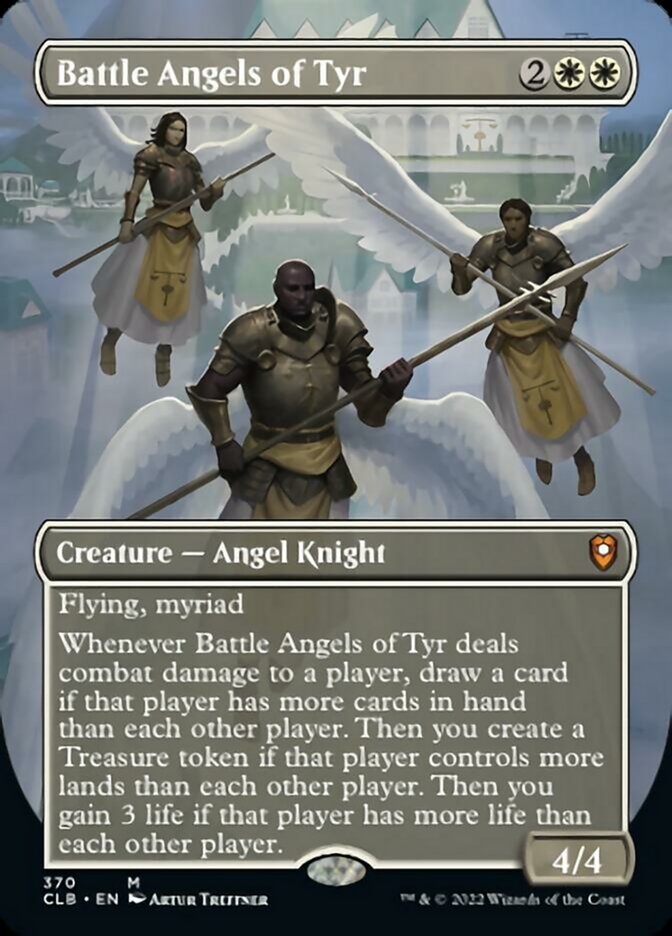 Battle Angels of Tyr (Borderless Alternate Art) [Commander Legends: Battle for Baldur's Gate] Foil