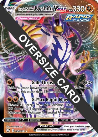Rapid Strike Urshifu VMAX (088/163) (Jumbo Card) [Sword & Shield: Battle Styles]